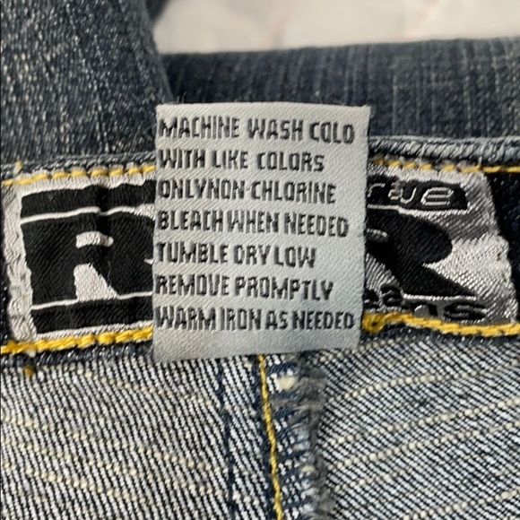 R4R JEANS Denim Jeans Front Buttons wide legged capris CUTE! - Picture 6 of 8